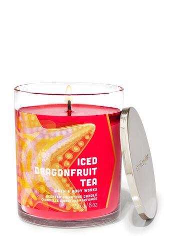Iced Dragonfruit Tea Signature Single Wick Candle Single Wick Candle