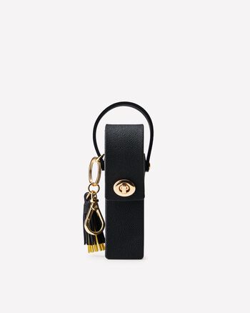 Black Textured Twist Lock with Tassel Hand Sanitizer Spray Holder Hand Sanitizer Spray Holder