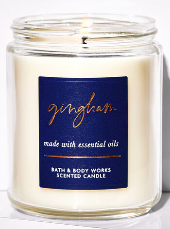 Gingham Single Wick Candle Single Wick Candle