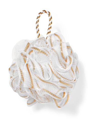 White & Gold Loofah Bath Sponge Loofah Bath Sponge