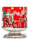 Santa's Sleigh Pedestal 3-Wick Candle Holder image number null