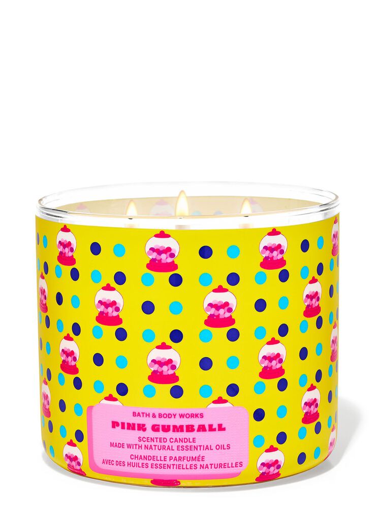 Pink Gumball 3-Wick Candle 3-Wick Candle