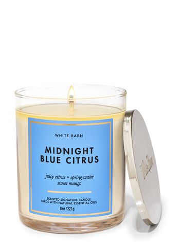 Midnight Blue Citrus Signature Single Wick Candle Single Wick Candle