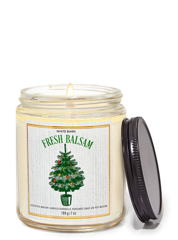 Fresh Balsam Mason Single Wick Candle Mason Single Wick Candle