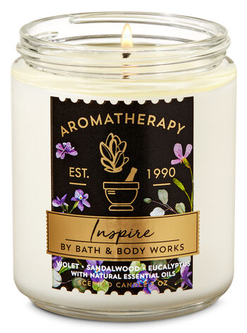 Violet Sandalwood Eucalyptus Single Wick Candle Single Wick Candle