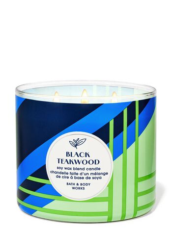 Black Teakwood 3-Wick Candle 3-Wick Candle
