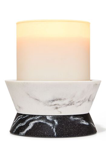 Mixed Marble Pedestal 3-Wick Candle Holder 3-Wick Candle Holder