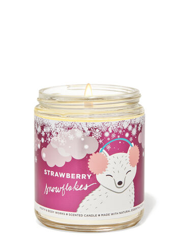 Strawberry Snowflakes Single Wick Candle Single Wick Candle