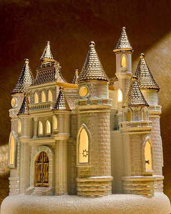 Disney Princess Light-up Castle Pedestal 3-Wick Candle Holder 3-Wick Candle Holder
