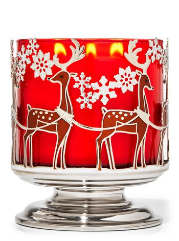 Santa's Sleigh Pedestal 3-Wick Candle Holder 3-Wick Candle Holder