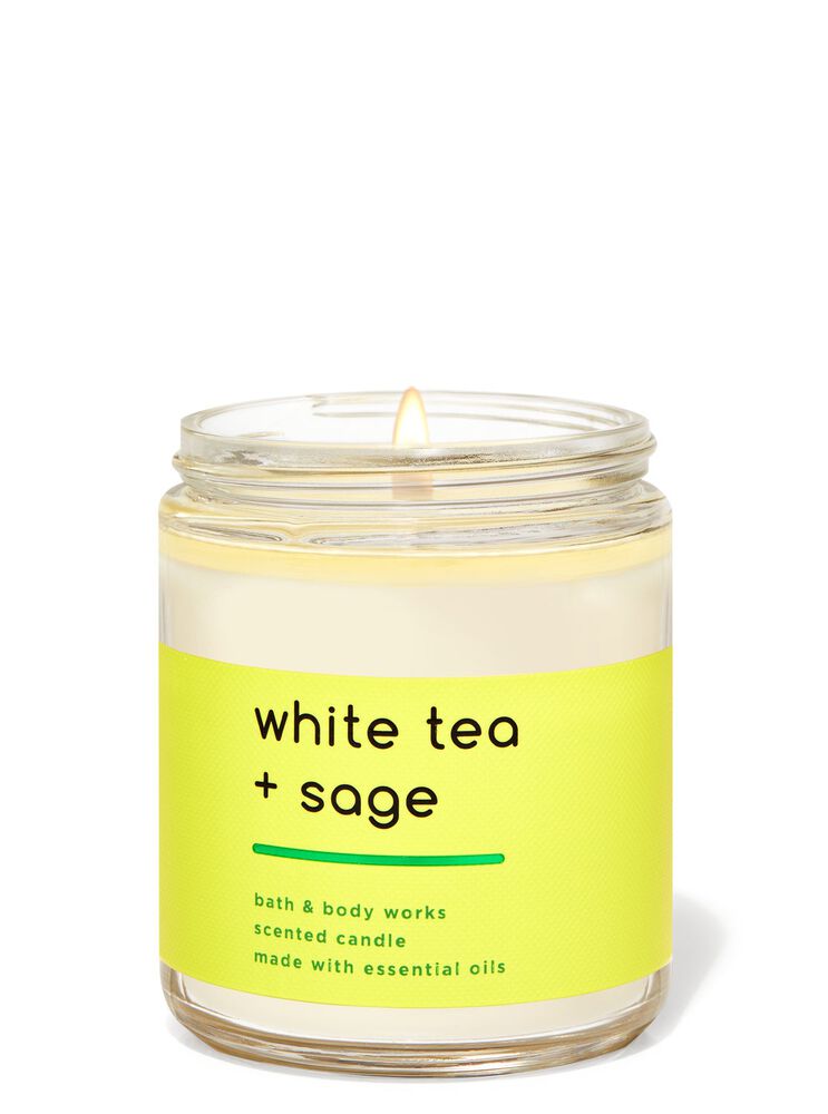 White Tea & Sage Single Wick Candle Single Wick Candle