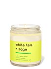White Tea & Sage Single Wick Candle image number null