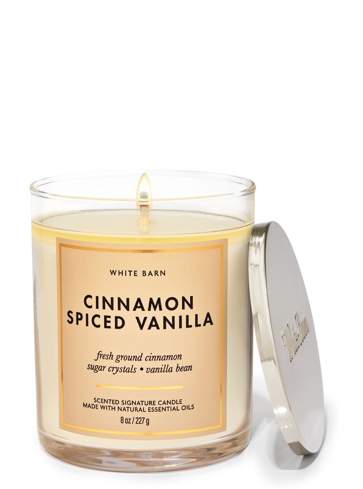 Cinnamon Spiced Vanilla Signature Single Wick Candle Single Wick Candle