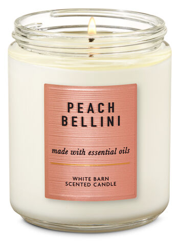 Peach Bellini Single Wick Candle Single Wick Candle