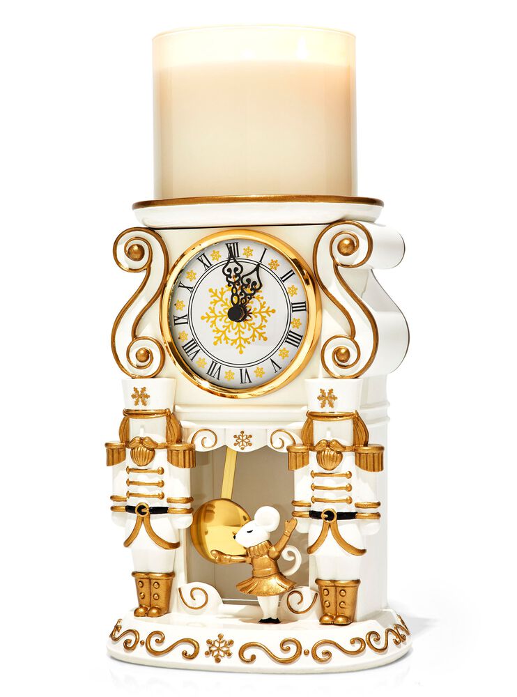 Nutcracker Clock 3-Wick Candle Holder 3-Wick Candle Holder