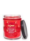 Winter Candy Apple Mason Single Wick Candle image number null
