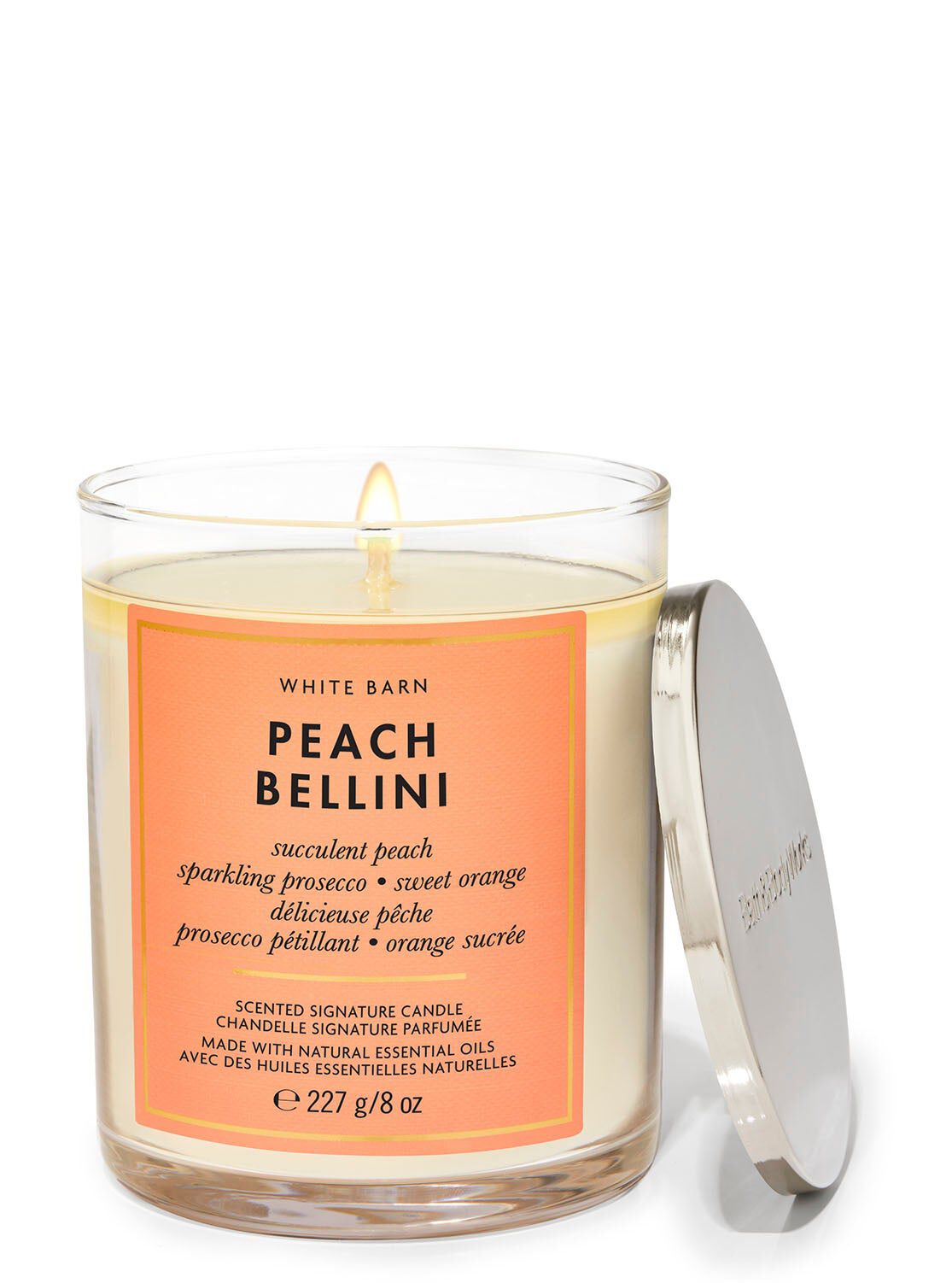 Shop Peach Bellini Single Wick Candle | MY Bath & Body Works