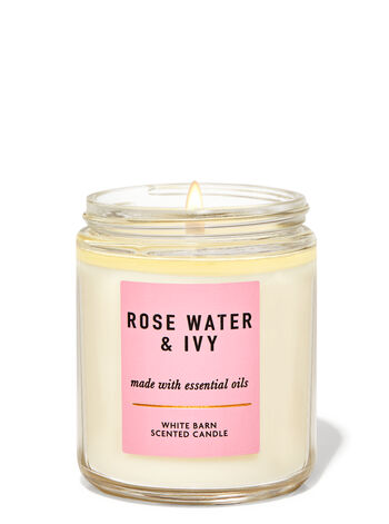 Rose Water & Ivy Single Wick Candle Single Wick Candle
