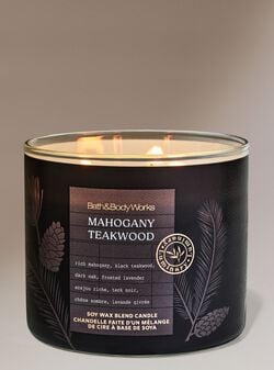 Mahogany Teakwood 3-Wick Candle Mahogany Teakwood 3-Wick Candle