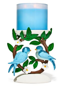 Birds on a Branch Pedestal 3-Wick Candle Holder