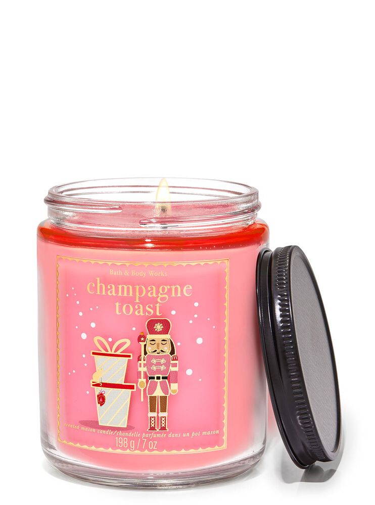 Champagne Toast Mason Single Wick Candle Mason Single Wick Candle