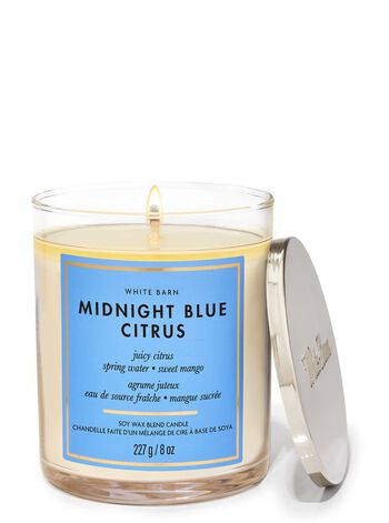 Midnight Blue Citrus Single Wick Candle Single Wick Candle
