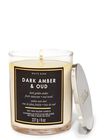 Dark Amber & Oud Single Wick Candle image number null