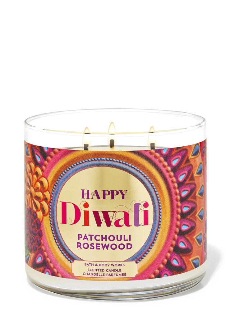 Diwali Patchouli Rosewood 3-Wick Candle 3-Wick Candle