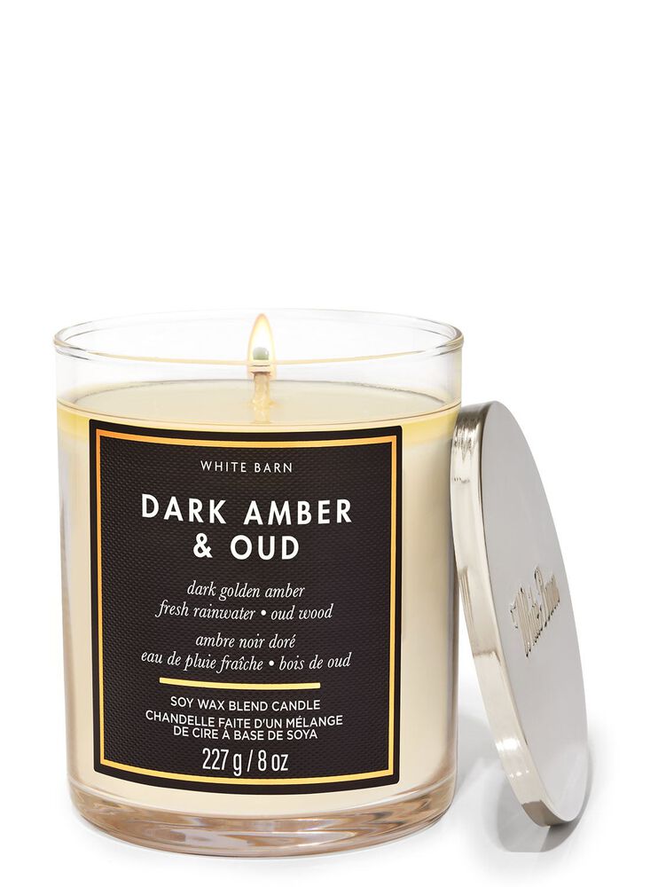 Dark Amber & Oud Single Wick Candle Single Wick Candle
