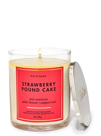 Strawberry Pound Cake Signature Single Wick Candle Single Wick Candle