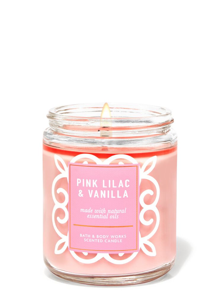 Pink Lilac & Vanilla Single Wick Candle Single Wick Candle