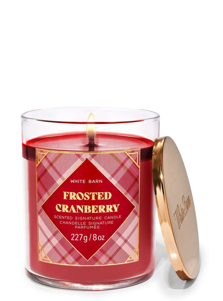 Frosted Cranberry Signature Single Wick Candle Single Wick Candle