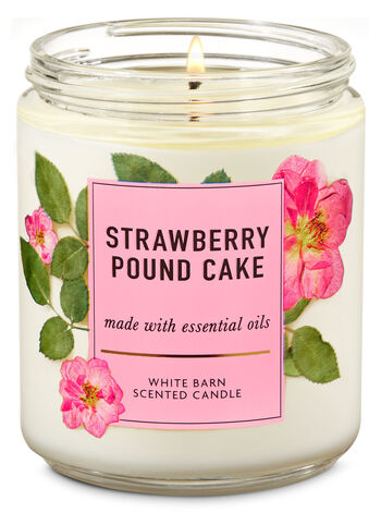 Strawberry Pound Cake Single Wick Candle Single Wick Candle