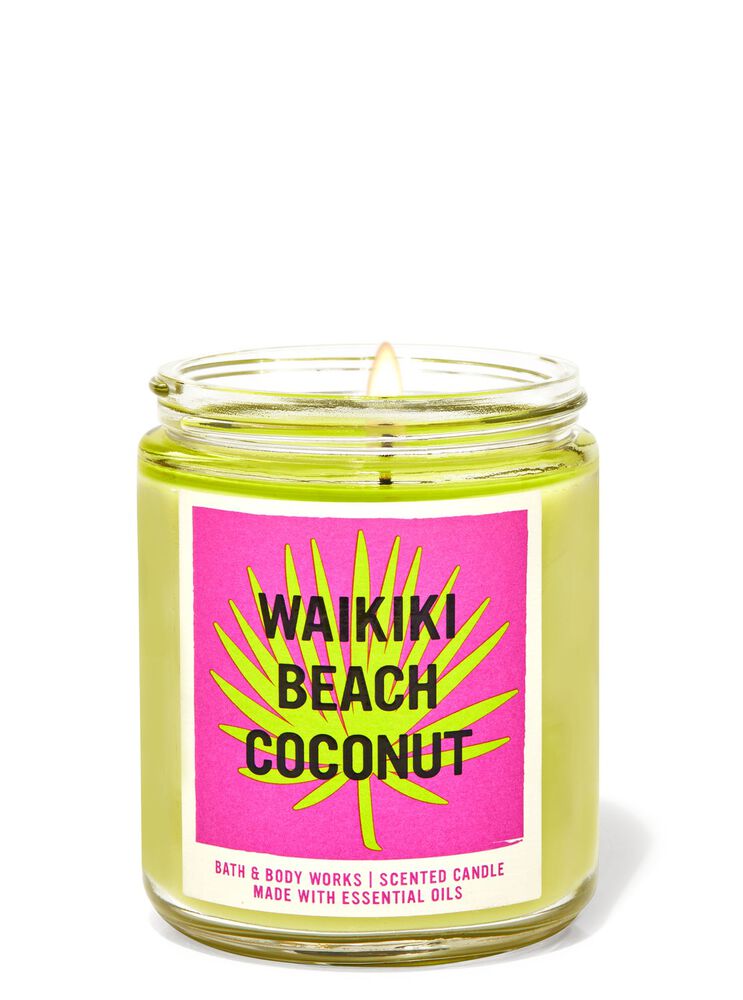 Waikiki Beach Coconut Single Wick Candle Single Wick Candle