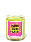 Waikiki Beach Coconut Single Wick Candle image number null