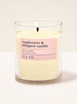 Raspberries & Whipped Vanilla Single Wick Candle