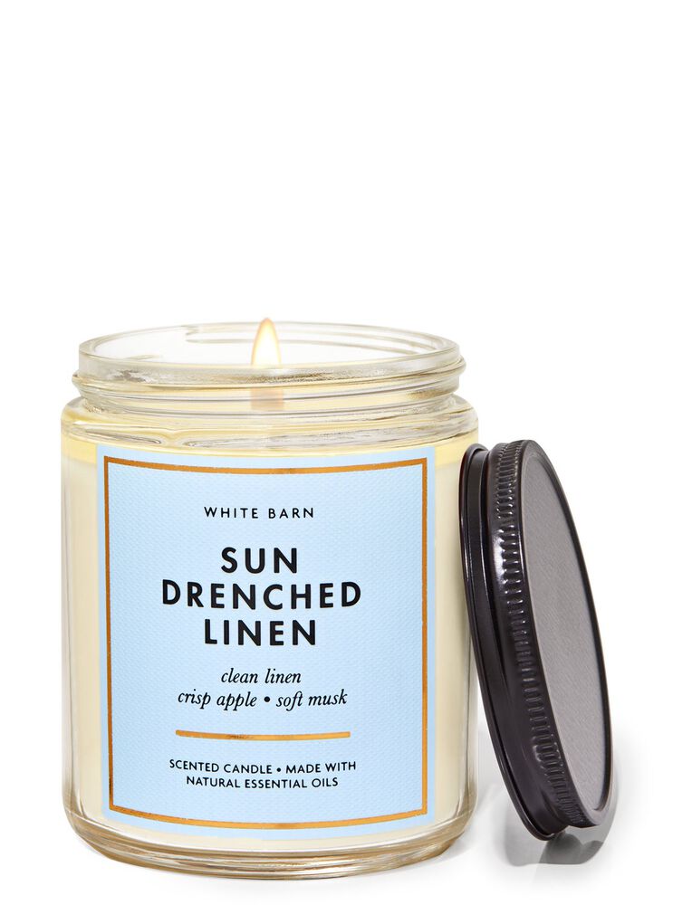 Sun-Drenched Linen Single Wick Candle Single Wick Candle