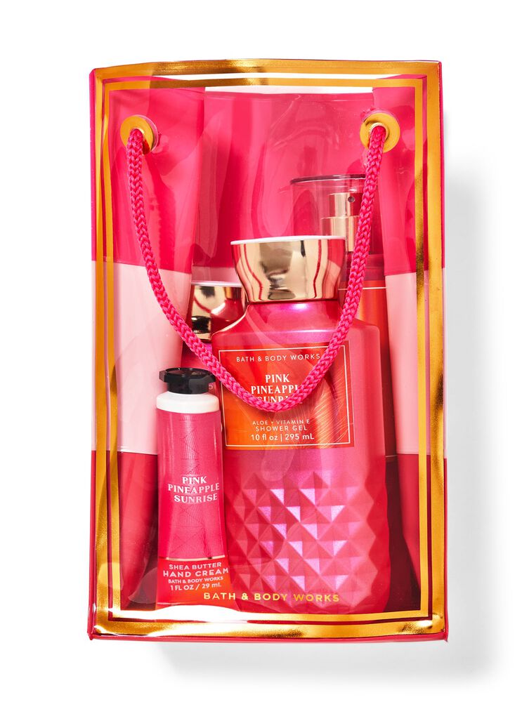 Pink Pineapple Sunrise Gift Bag Set Gift Bag Set