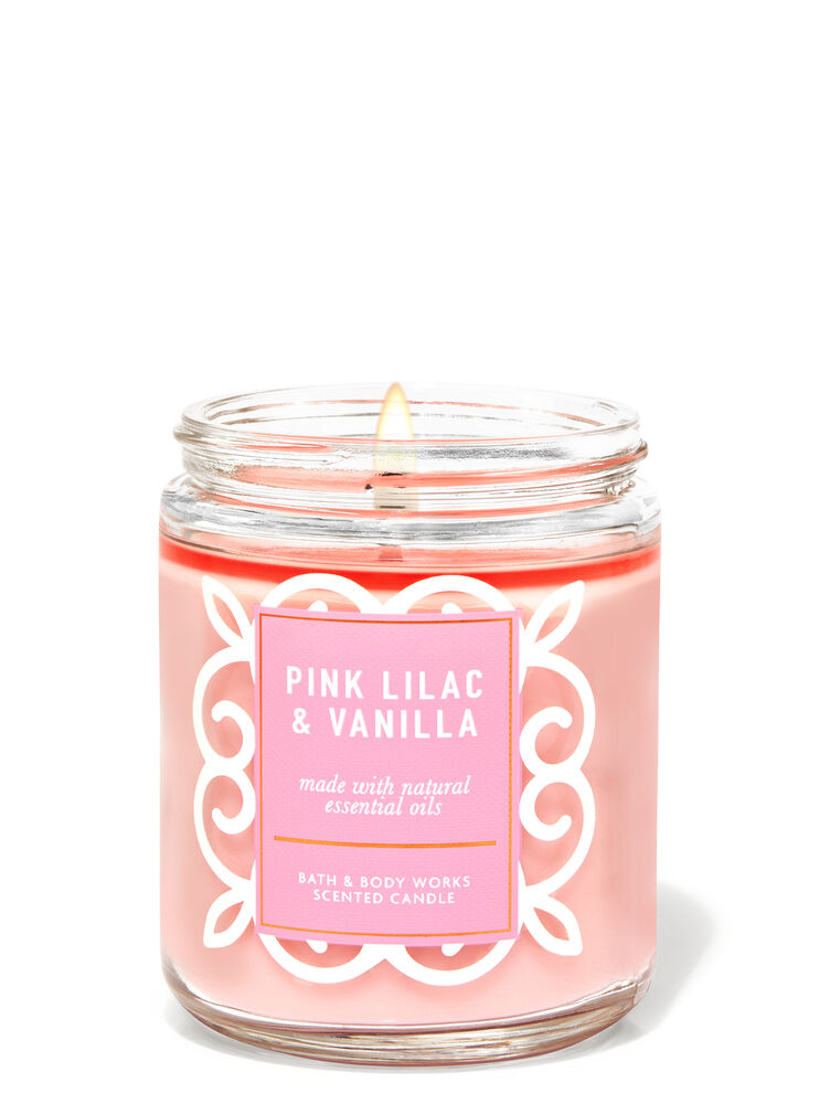 Pink Lilac & Vanilla Single Wick Candle Single Wick Candle