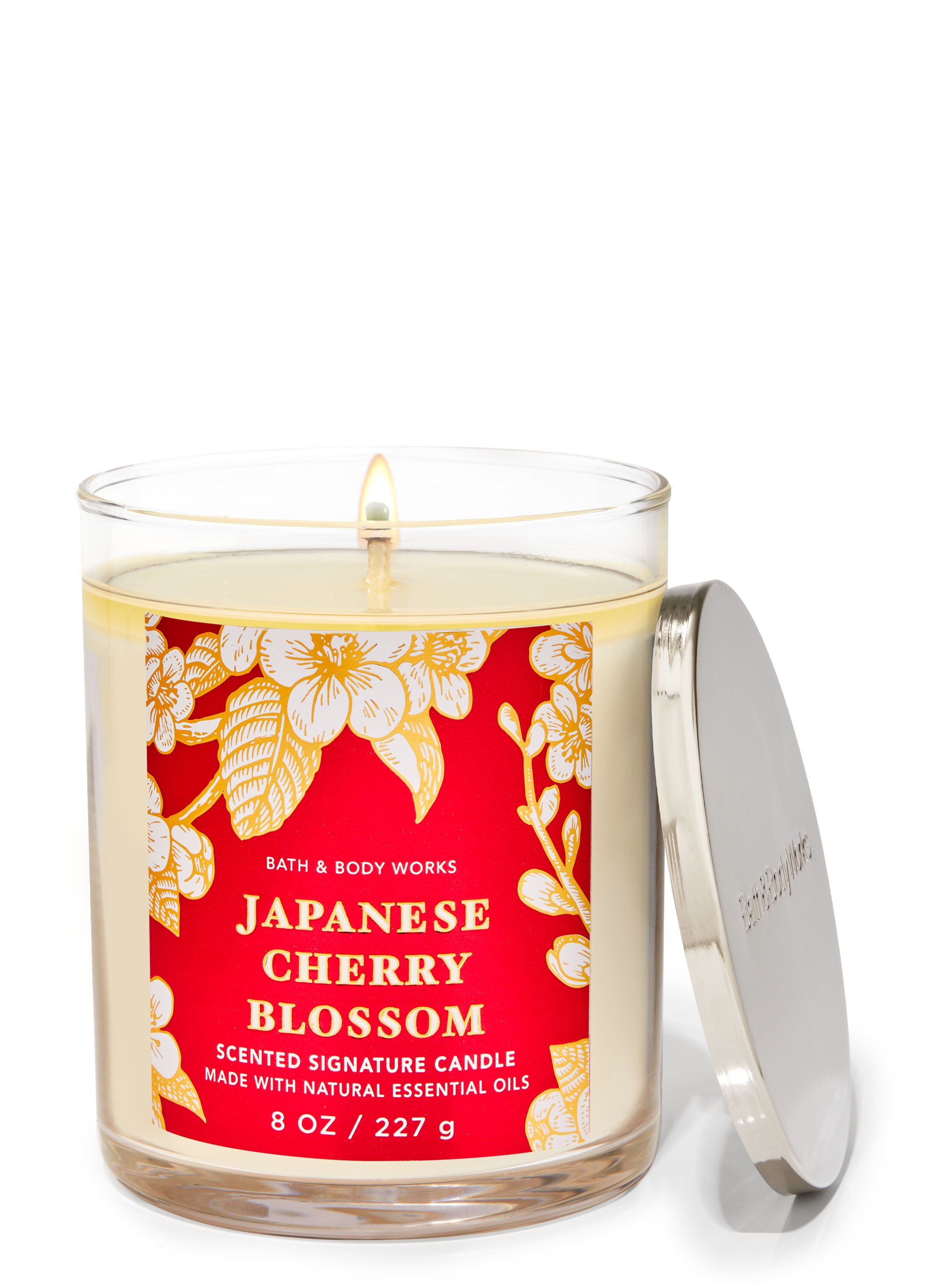 Shop Japanese Cherry Blossom Single Wick Candle | MY Bath & Body Works