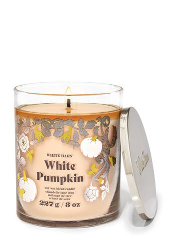 White Pumpkin Single Wick Candle Single Wick Candle