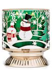 Happy Snowmen Scene 3-Wick Candle Holder image number null