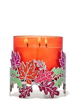 Leaf Garland 3-Wick Candle Holder
