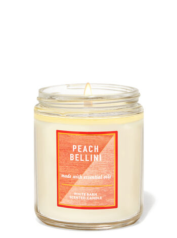 Peach Bellini Single Wick Candle Single Wick Candle