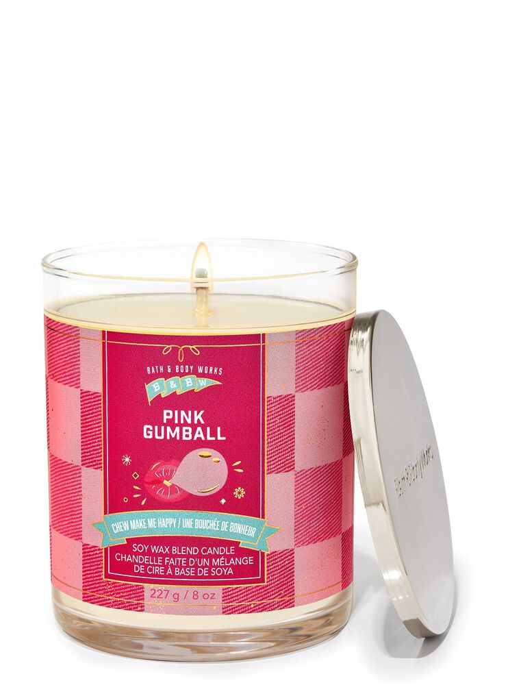 Pink Gumball Single Wick Candle Single Wick Candle
