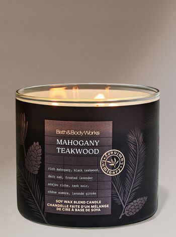 Mahogany Teakwood 3-Wick Candle 3-Wick Candle