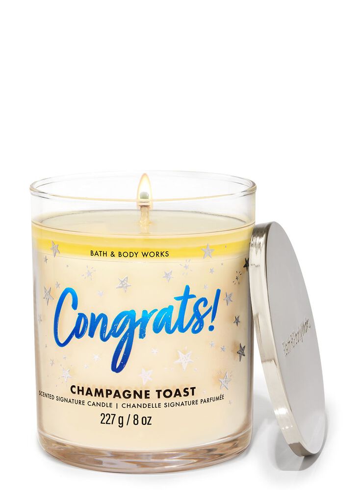 Champagne Toast Signature Single Wick Candle Single Wick Candle