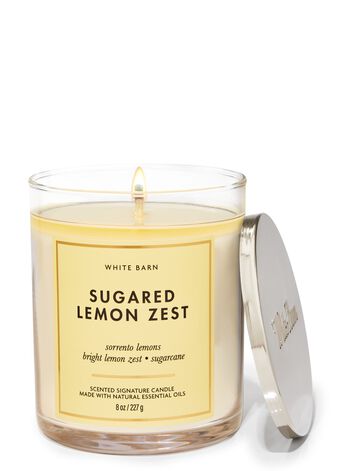 Sugared Lemon Zest Signature Single Wick Candle Single Wick Candle