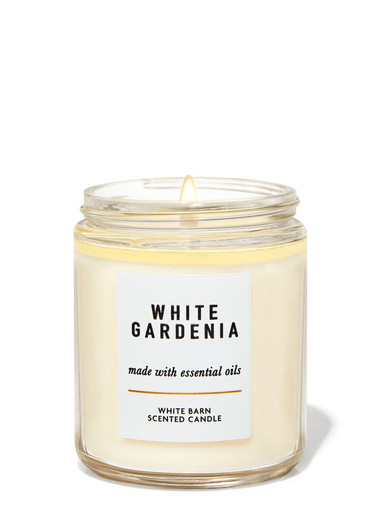 White Gardenia Single Wick Candle Single Wick Candle