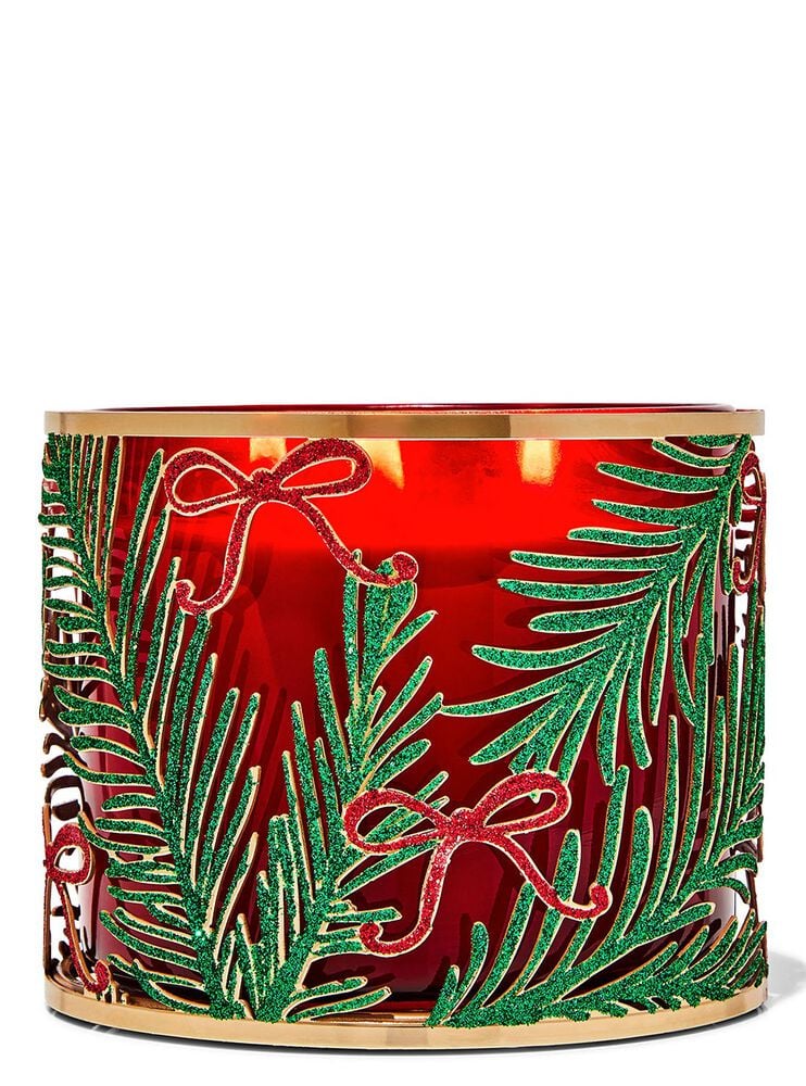 Garland Bows 3-Wick Candle Holder 3-Wick Candle Holder